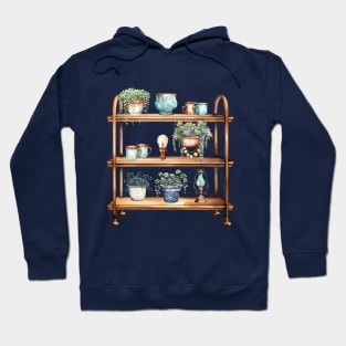 Shelves with Plants and Knickknacks Hoodie